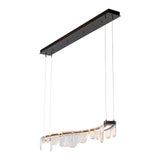 Riverbed LED Linear Suspension, shown in Oil Rubbed Bronze, by Hubbardton Forge