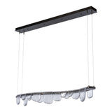 Riverbed LED Linear Suspension, shown in Oil Rubbed Bronze, by Hubbardton Forge