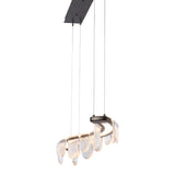 Riverbed LED Linear Suspension, shown in Oil Rubbed Bronze, by Hubbardton Forge