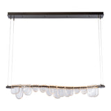 Riverbed LED Linear Suspension, shown in Oil Rubbed Bronze, by Hubbardton Forge