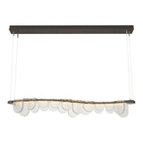 Riverbed LED Linear Suspension in Dark Smoke by Hubbardton Forge