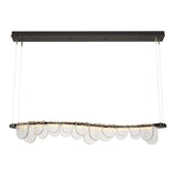Riverbed LED Linear Suspension in Ink by Hubbardton Forge