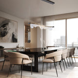 Riverbed LED Linear Suspension lifestyle view by Hubbardton Forge