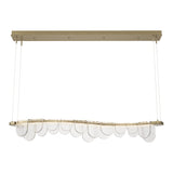 Riverbed LED Linear Suspension in Soft Gold by Hubbardton Forge