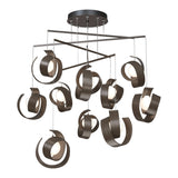 Riza 10-Light Mobile Chandelier in Bronze, Standard by Hubbardton Forge