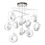 Riza 10-Light Mobile Chandelier in White, Standard by Hubbardton Forge
