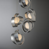 Riza 5-Light Pendant detail in Sterling, Standard, by Hubbardton Forge