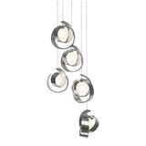 Riza 5-Light Pendant in Sterling, Long by Hubbardton Forge