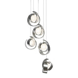 Riza 5-Light Pendant in Sterling, Standard by Hubbardton Forge