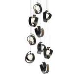 Riza 9-Light Chandelier in Black, Standard by Hubbardton Forge