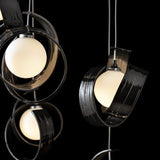Riza 9-Light Chandelier detail in Ink, Standard, by Hubbardton Forge