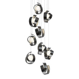 Riza 9-Light Chandelier in Ink, Standard by Hubbardton Forge