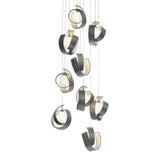 Riza 9-Light Chandelier in Natural Iron, Standard by Hubbardton Forge