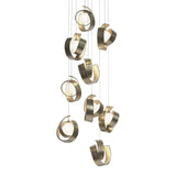 Riza 9-Light Chandelier in Soft Gold, Standard by Hubbardton Forge