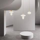 Satin Brass/Opal Rizzatto 42 Ceiling Light by Nuura