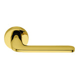 Roboquattro Door Lever in Polished Brass by Colombo Design