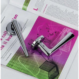 Robotre Door Lever in Polished Chrome lifestyle view by Colombo Design