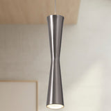Robson Pendant Light Brushed Nickel 12 Inch By Kuzco Lifestyle View