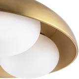 Robyn Flush Mount Brushed Gold Opal Glass By Alora - Detailed View1