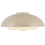 Robyn Flush Mount Pearl White Opal Glass By Alora - Front View