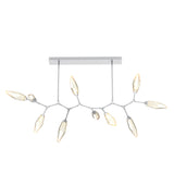 Rock Crystal Modern Branch Chandelier By Hammerton, Size: Large, Color: Chilled Amber, Finish: Classic Silver