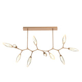 Rock Crystal Modern Branch Chandelier By Hammerton, Size: Large, Color: Chilled Amber, Finish: Novel Brass