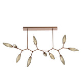 Rock Crystal Modern Branch Chandelier By Hammerton, Size: Large, Color: Chilled Bronze, Finish: Burnished Bronze