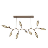 Rock Crystal Modern Branch Chandelier By Hammerton, Size: Large, Color: Chilled Bronze, Finish: Flat Bronze