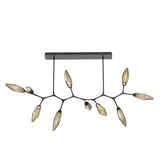 Rock Crystal Modern Branch Chandelier By Hammerton, Size: Large, Color: Chilled Bronze, Finish: Matte Black