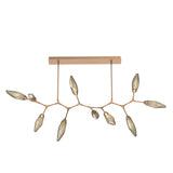 Rock Crystal Modern Branch Chandelier By Hammerton, Size: Large, Color: Chilled Bronze, Finish: Novel Brass