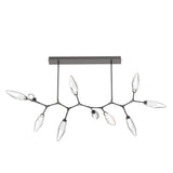 Rock Crystal Modern Branch Chandelier By Hammerton, Size: Large, Color: Chilled Bronze, Finish: Graphite