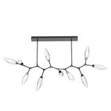 Rock Crystal Modern Branch Chandelier By Hammerton, Size: Large, Color: Chilled Bronze, Finish: Matte Black