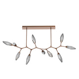 Rock Crystal Modern Branch Chandelier By Hammerton, Size: Large, Color: Chilled Smoke, Finish: Burnished Bronze