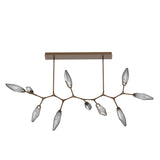 Rock Crystal Modern Branch Chandelier By Hammerton, Size: Large, Color: Chilled Smoke, Finish: Flat Bronze
