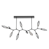 Rock Crystal Modern Branch Chandelier By Hammerton, Size: Large, Color: Chilled Smoke, Finish: Matte Black