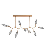 Rock Crystal Modern Branch Chandelier By Hammerton, Size: Large, Color: Chilled Smoke, Finish: Novel Brass