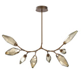 Rock Crystal Modern Branch Chandelier By Hammerton, Size: Medium, Color: Chilled Bronze, Finish: Flat Bronze