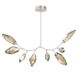 Rock Crystal Modern Branch Chandelier By Hammerton, Size: Medium, Color: Chilled Bronze, Finish: Metallic Beige Silver