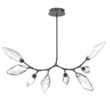 Rock Crystal Modern Branch Chandelier By Hammerton, Size: Medium, Color: Chilled Clear, Finish: Matte Black