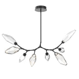Rock Crystal Modern Branch Chandelier By Hammerton, Size: Medium, Color: Chilled Clear, Finish: Matte Black