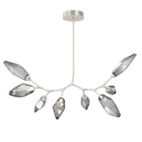 Rock Crystal Modern Branch Chandelier By Hammerton, Size: Medium, Color: Chilled Smoke, Finish: Metallic Beige Silver