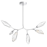 Rock Crystal Modern Branch Chandelier By Hammerton, Size: Small, Color: Chilled Bronze, Finish: Classic Silver