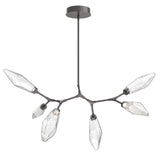 Rock Crystal Modern Branch Chandelier By Hammerton, Size: Small, Color: Chilled Bronze, Finish: Graphite