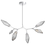 Rock Crystal Modern Branch Chandelier By Hammerton, Size: Small, Color: Chilled Smoke, Finish: Classic Silver