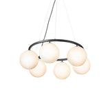 Rock Grey/Opal 6 Lights Miira Circular Chandelier by Nuura