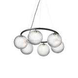 Rock Grey/Opal 6 Lights Miira Circular Chandelier by Nuura
