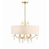 Rollins Drum Shade Chandelier 24'' Antique Gold