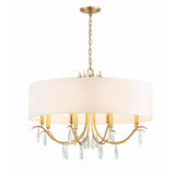 Rollins Drum Shade Chandelier 32'' Antique Gold