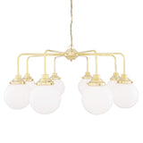 Rome Single Tier 8 Arm Chandelier - Antique Brass
