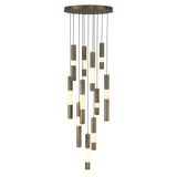 Ronda Linear Chandelier 20 Inch Weathered Brass by Eurofase